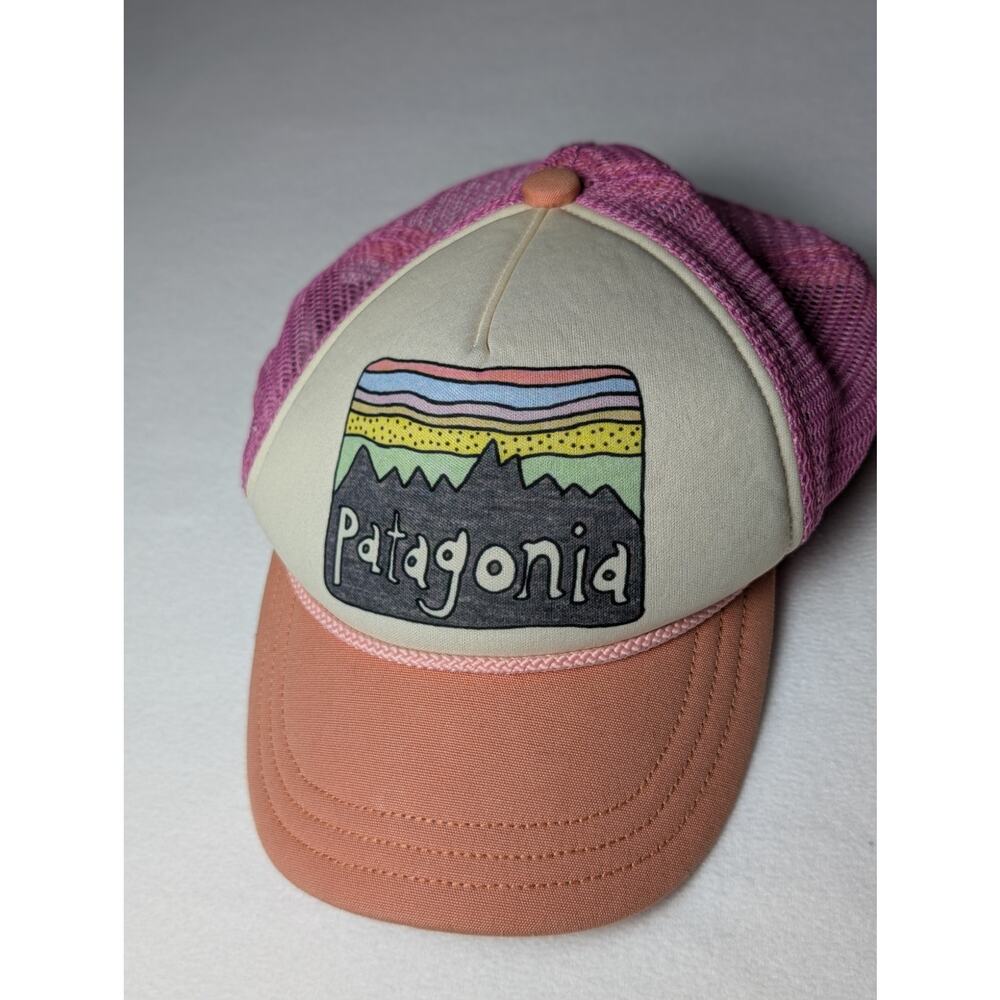 Patagonia Kids Mountain and Sky Logo Adjustable Snapback Trucker Mesh Hat